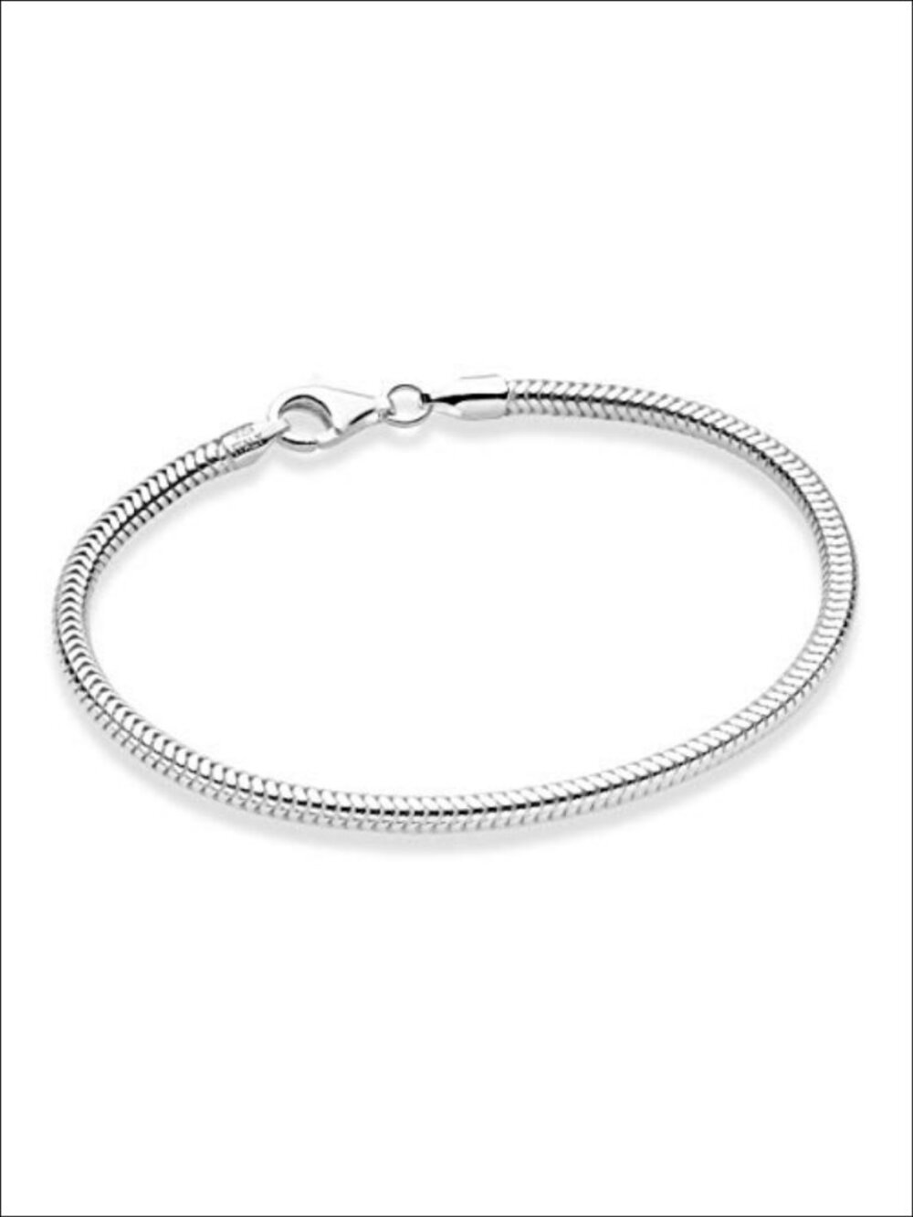 925 Sterling Silver 3mm Snake Chain Bracelet Made in Italy Unisex Gift